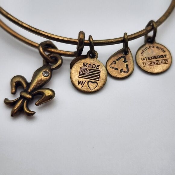 Alex & Ani Fleur De Lis Bracelet - Picture 2 of 3